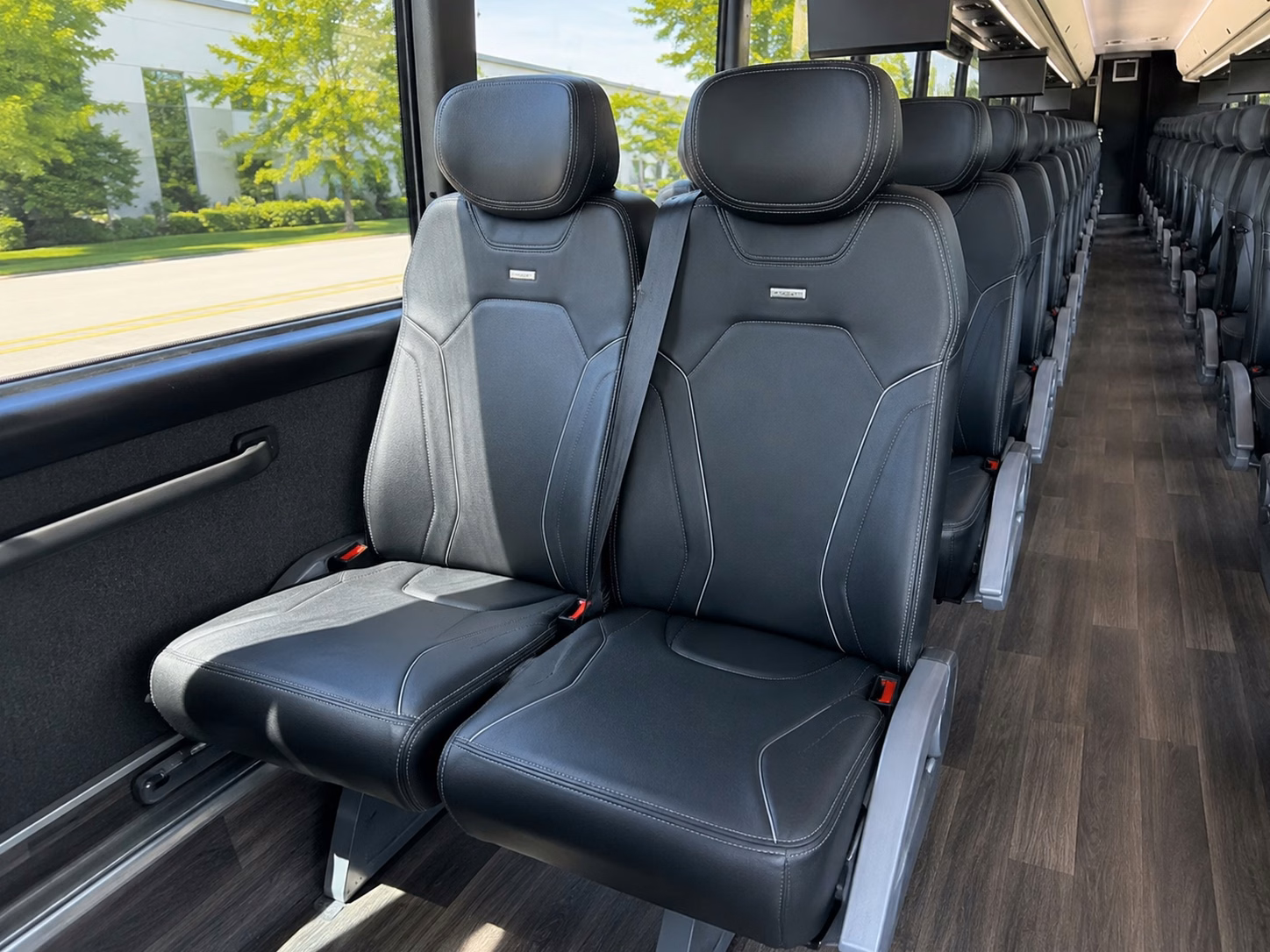 56 passenger charter bus interior
